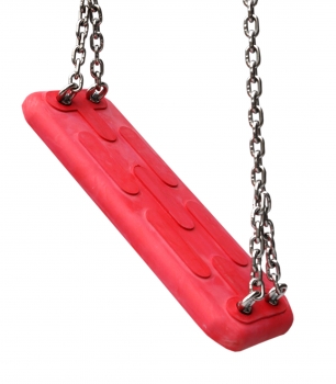 Schaukelsitz Standard mit Edelstahl-Schaukelketten, Farbwahl: rot, blau, grün